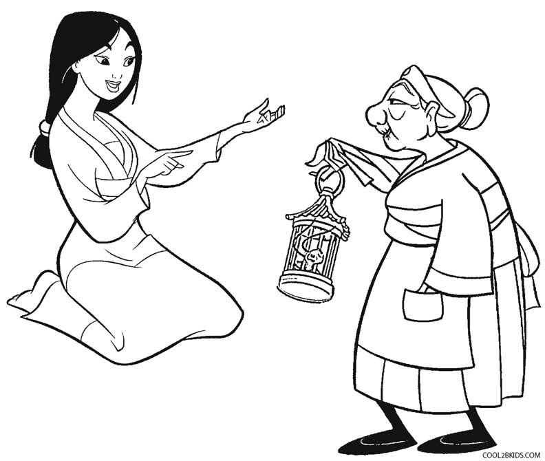 792x670 Printable Mulan Coloring Pages For Kids