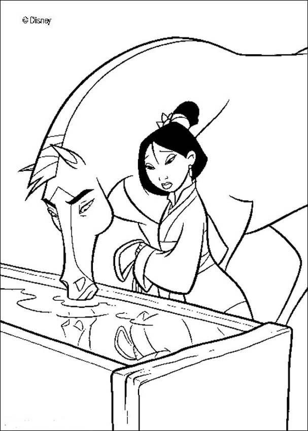 607x850 Printable Mulan Coloring Pages For Kids