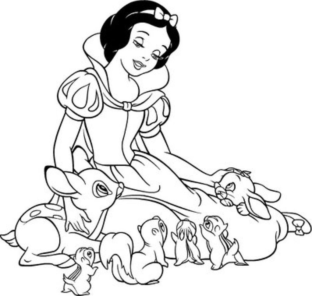 1024x972 Snow White Coloring Pages
