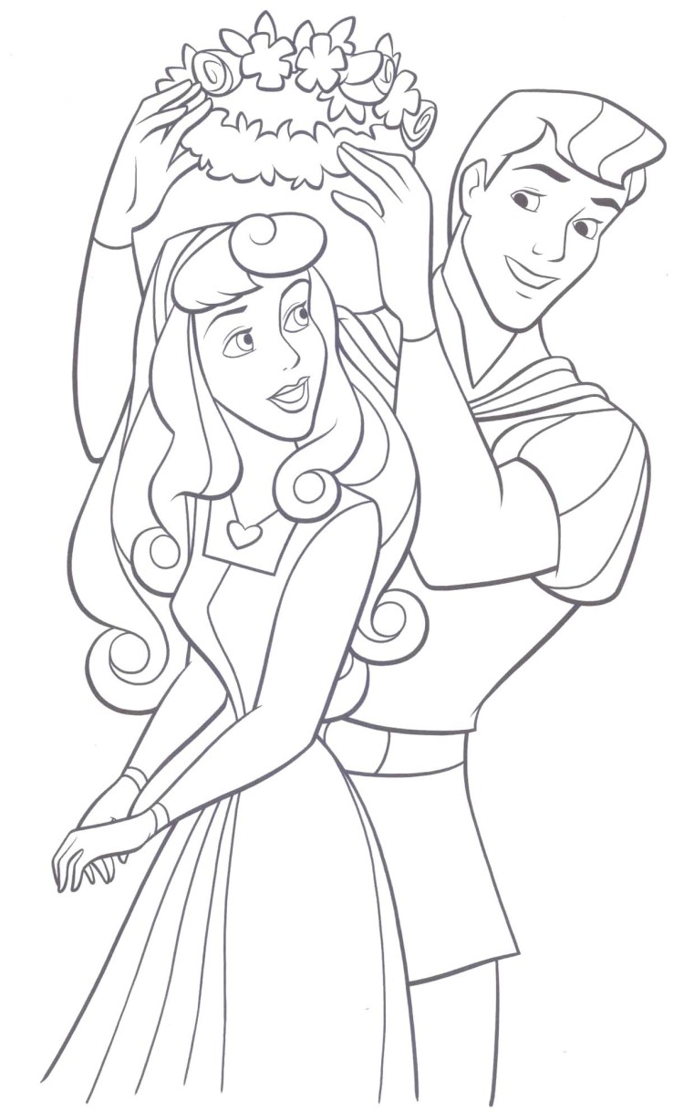 750x1219 Princess Aurora And Prince Philip Disney Couples Coloring Pages