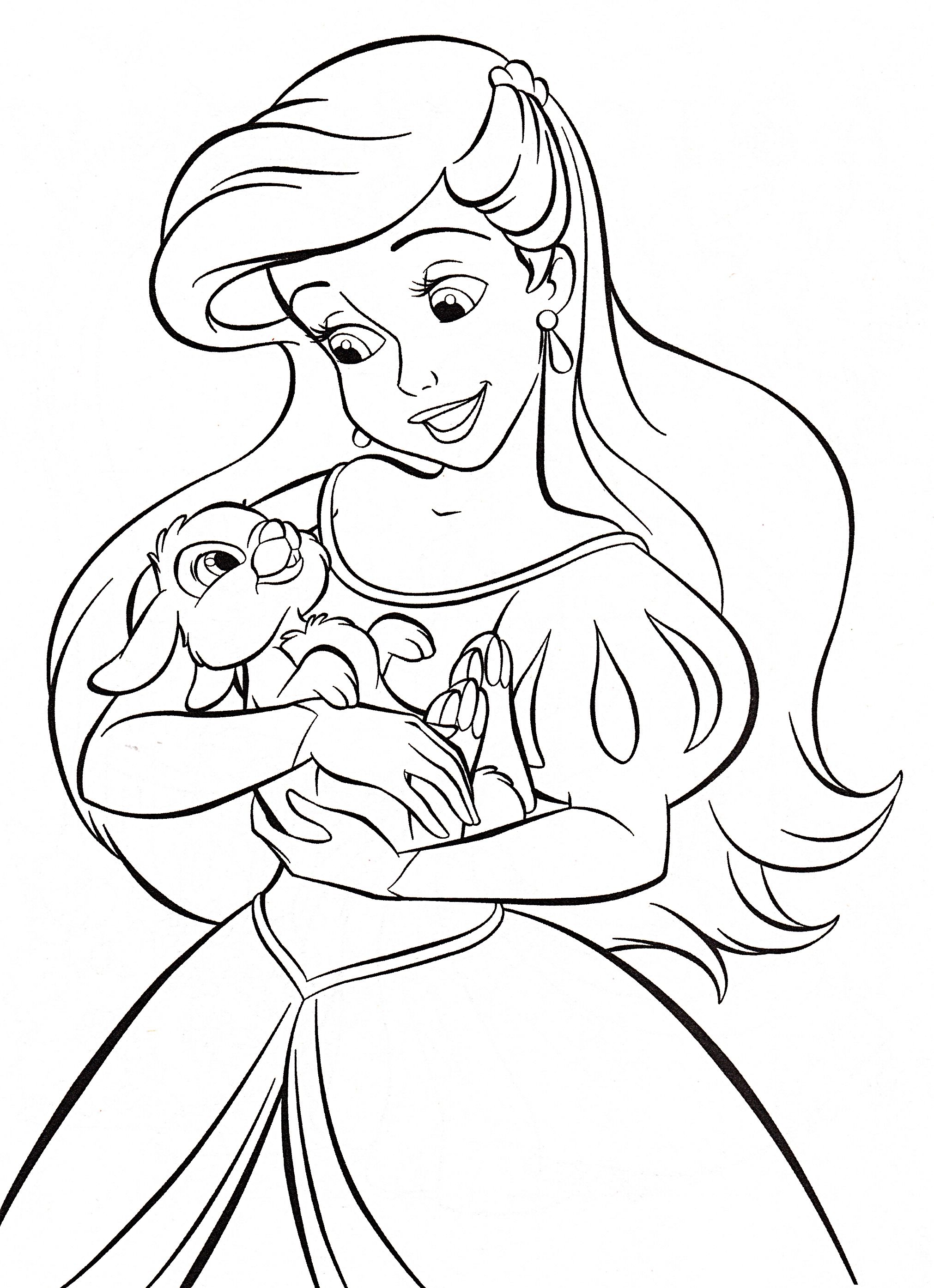 2022x2789 Walt Disney Coloring Pages Princess Ariel Walt Disney Coloring