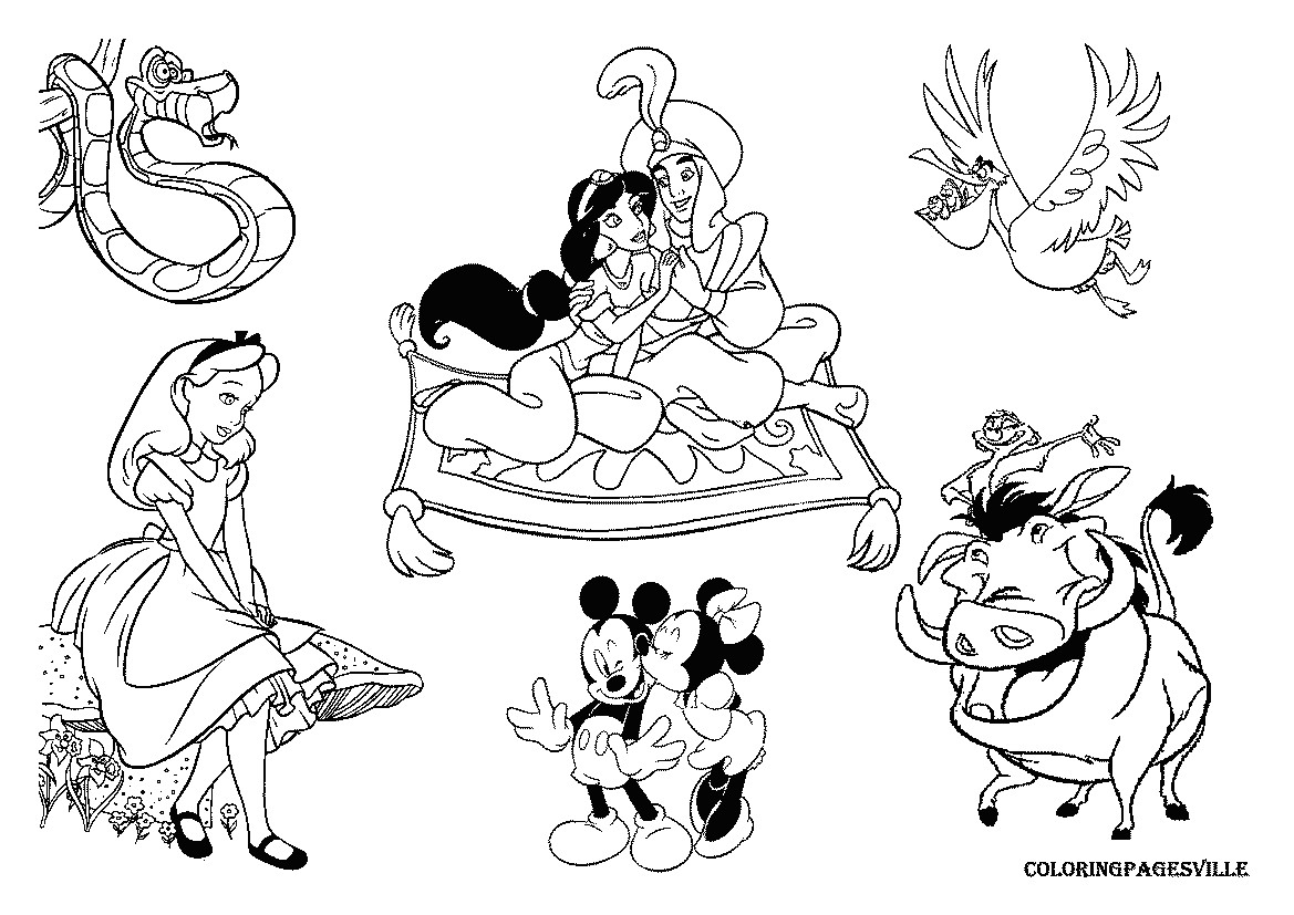 1169x827 Disney Cuties Coloring Pages To Print For Kids Best