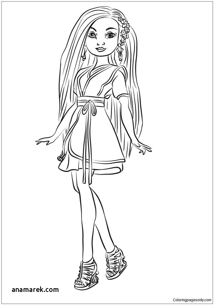 736x1050 Disney Descendants Coloring Pages Printable