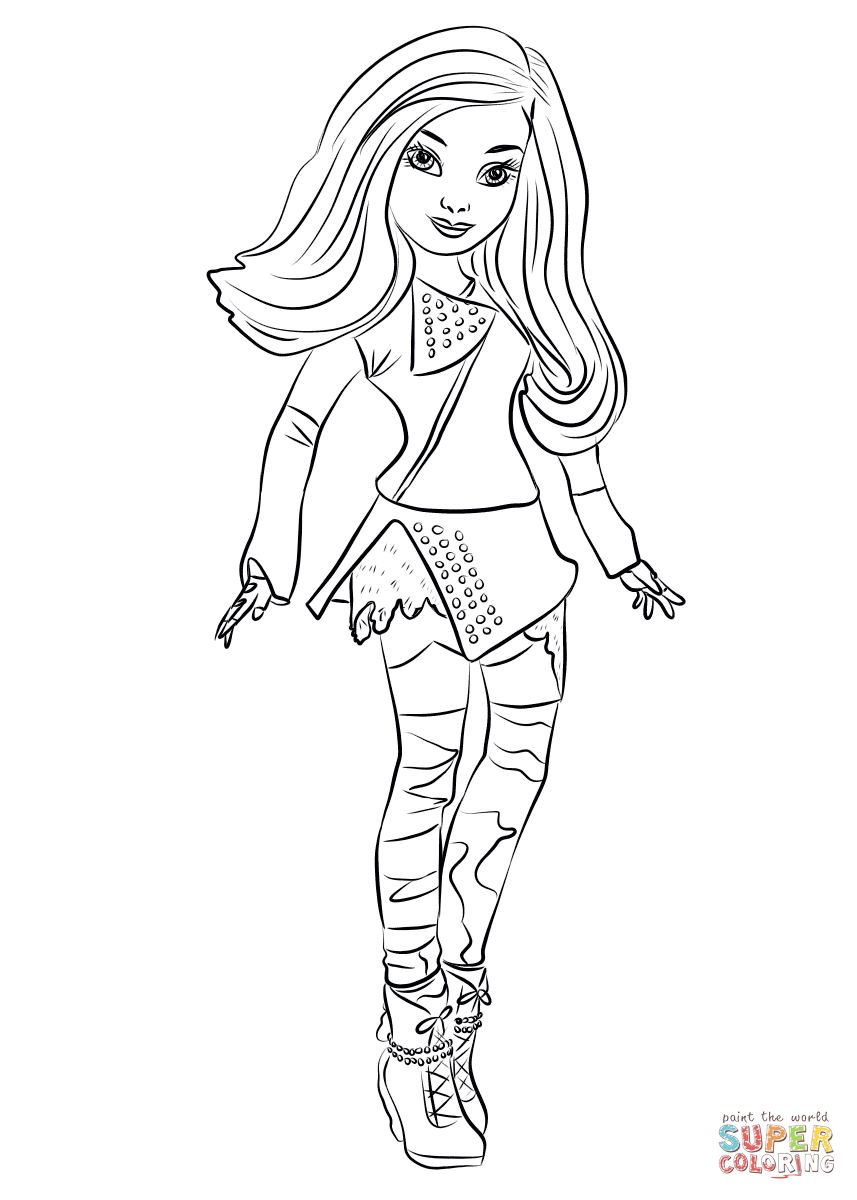 857x1200 Popular Descendants Coloring Pages Mal Page