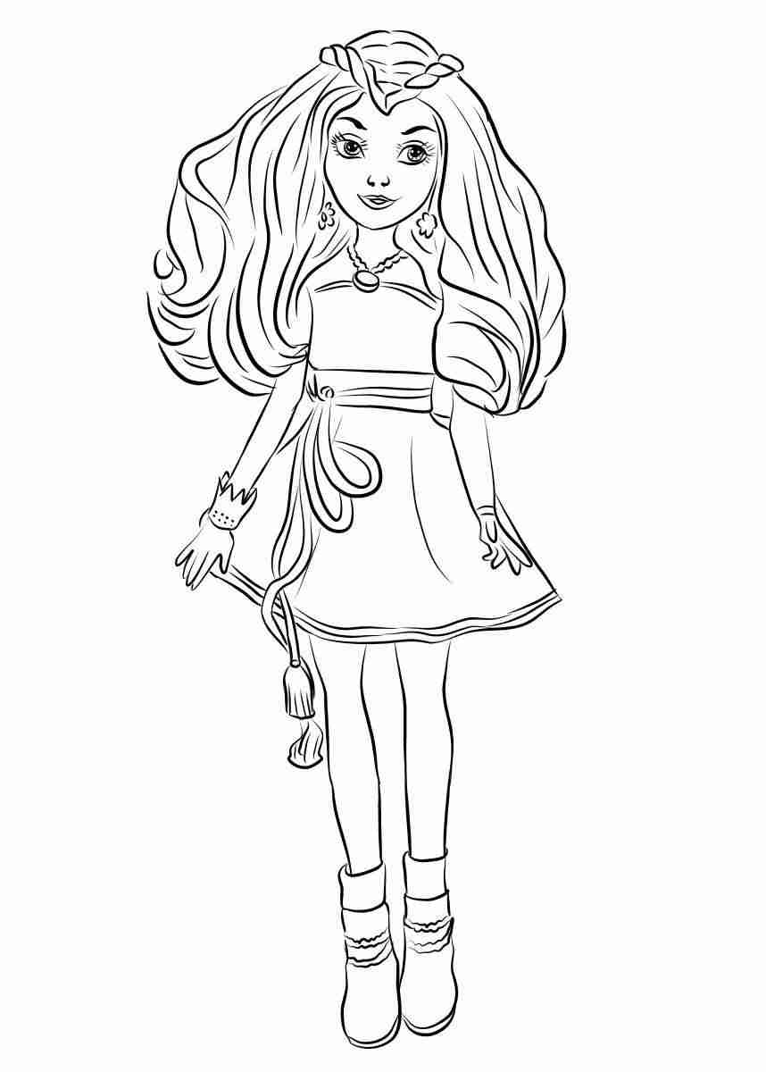 858x1200 Descendants Coloring Pages Olegratiy