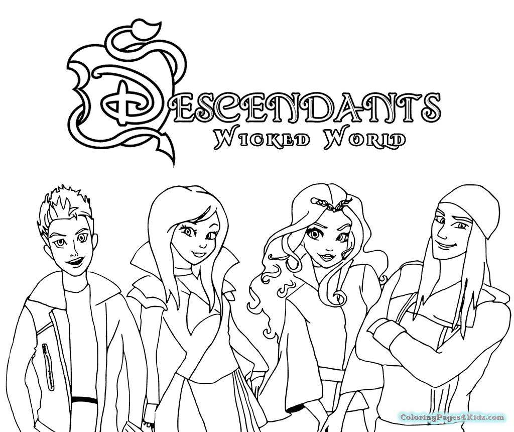 1024x860 Descendants Coloring Pages Coloring Pages For Kids