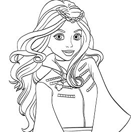 261x264 Evie From Descendants Coloring Page