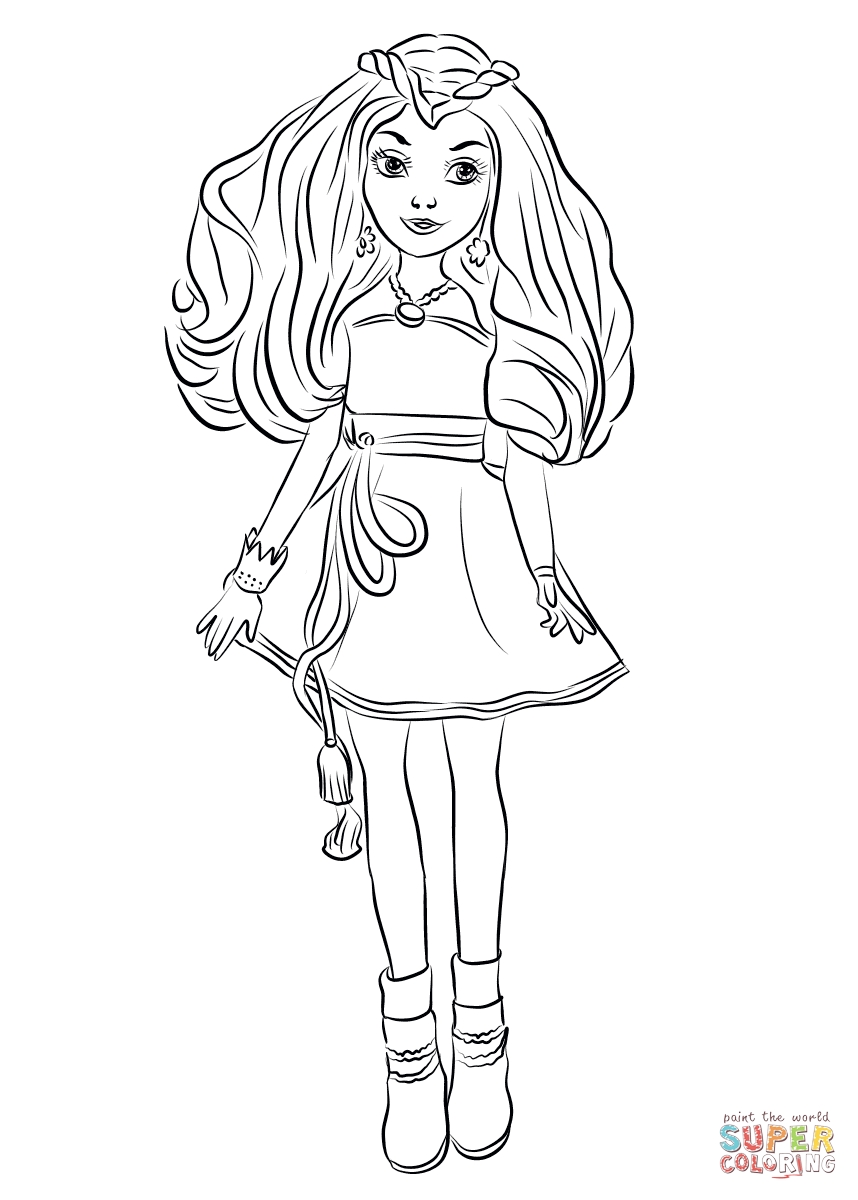 858x1200 Fresh Disney Descendants Mal And Evie Coloring Pages Design