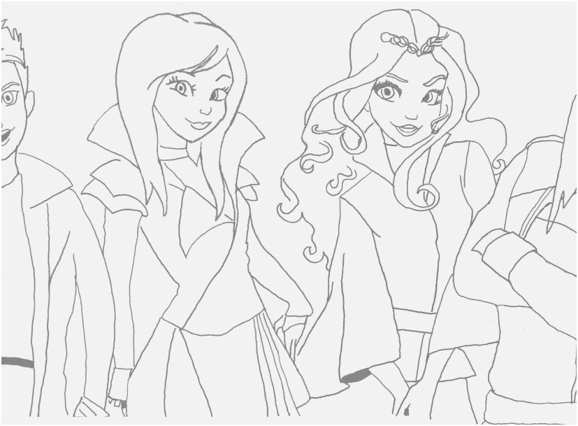 827x609 Descendants Coloring Pages Photo Disney Descendants Coloring