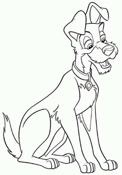 512x730 Printable Disney Dog Tramp Coloring Pages Coloring Pages