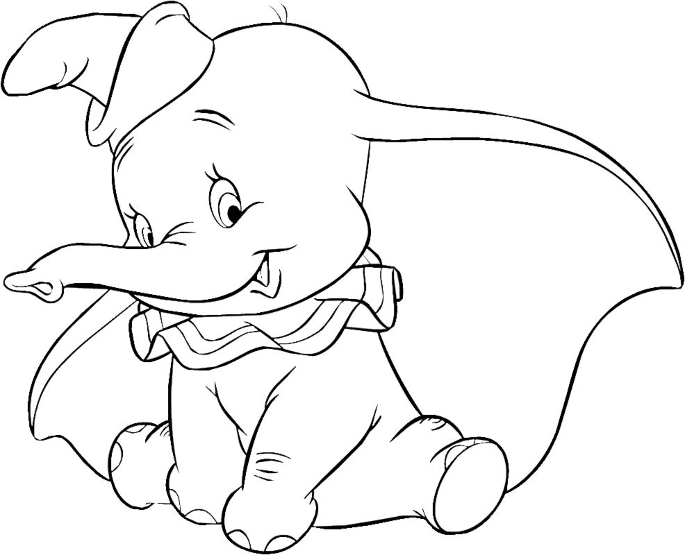 986x800 Disney Dumbo Coloring Pages