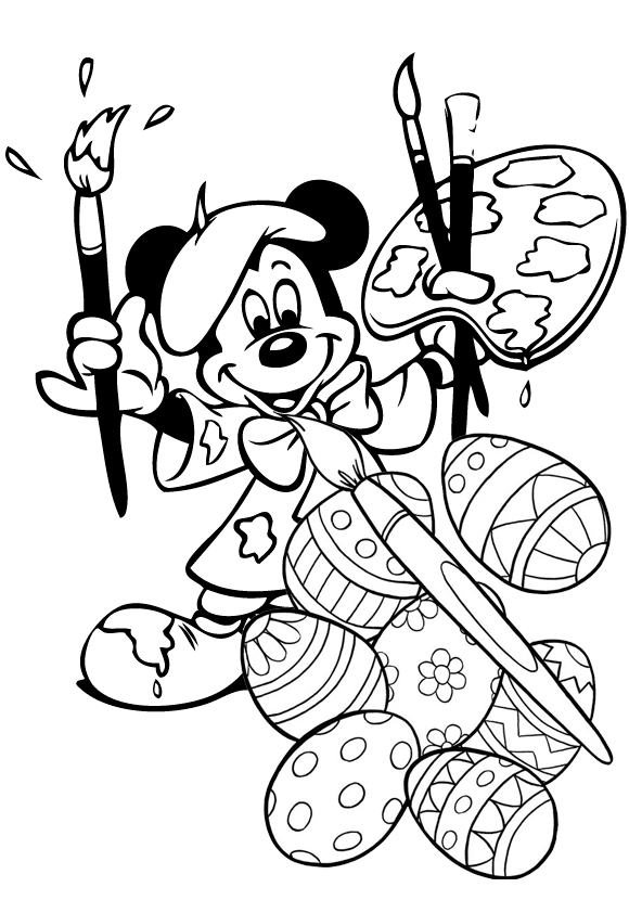 580x842 Top Free Printable Disney Easter Coloring Pages Online Pintar