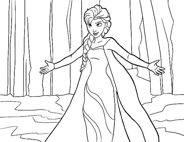600x464 Best Queen Elsa Coloring Page Free Printable