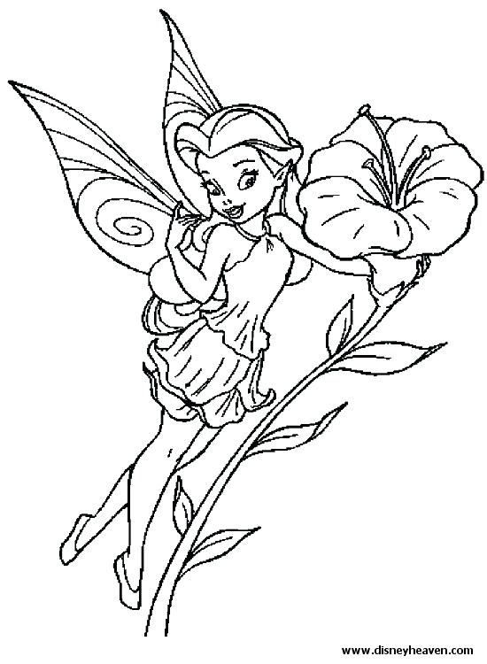 550x750 Disney Fairies Coloring Pages Tinkerbell A Tinker Bell Her