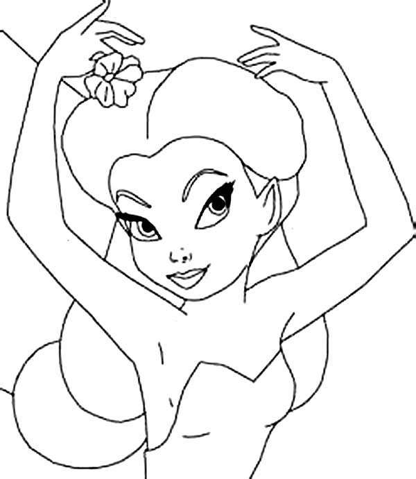 600x691 Picture Of Silvermist In Disney Fairies Coloring Page
