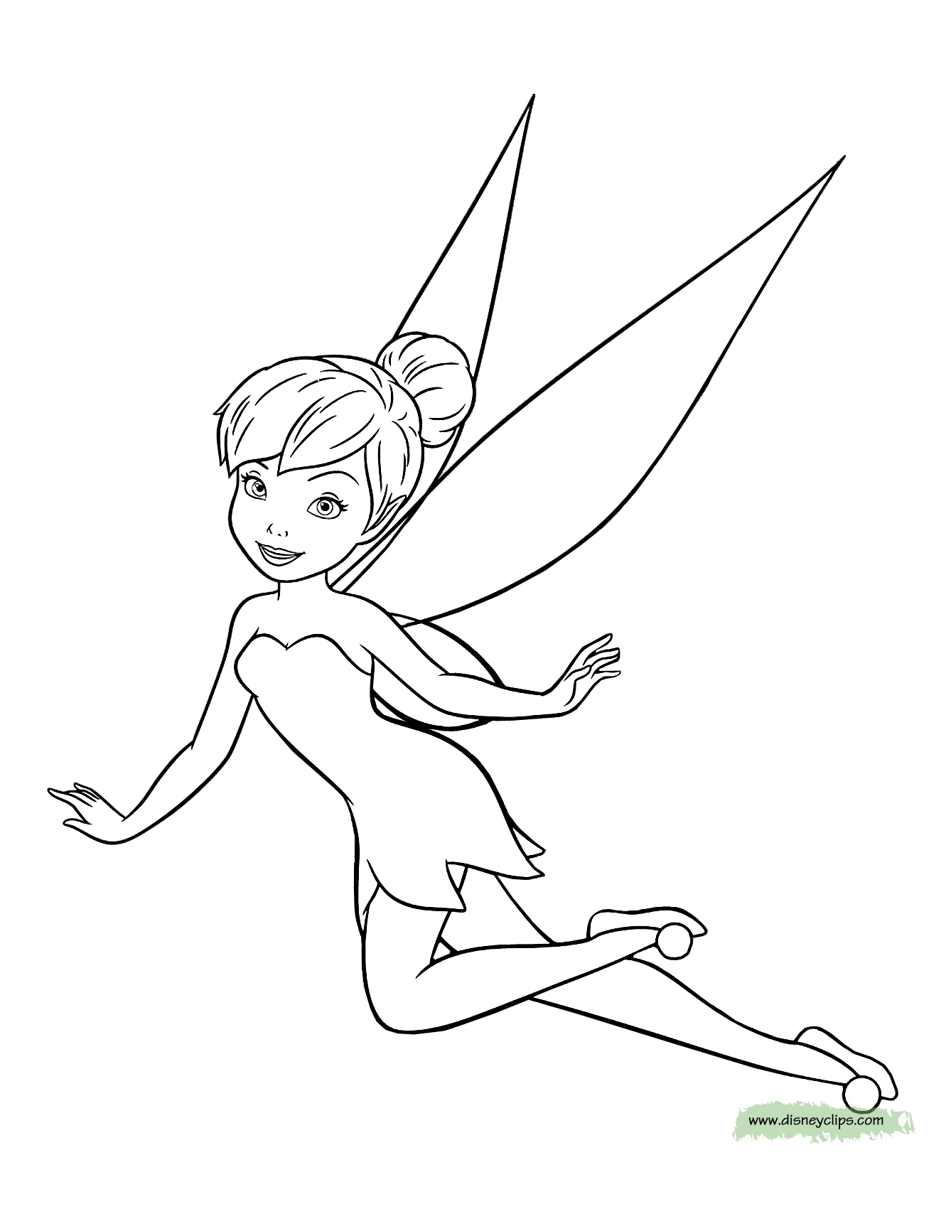 1331x1701 Tinkerbell Coloring Page New Free Beautifull Disney Fairies