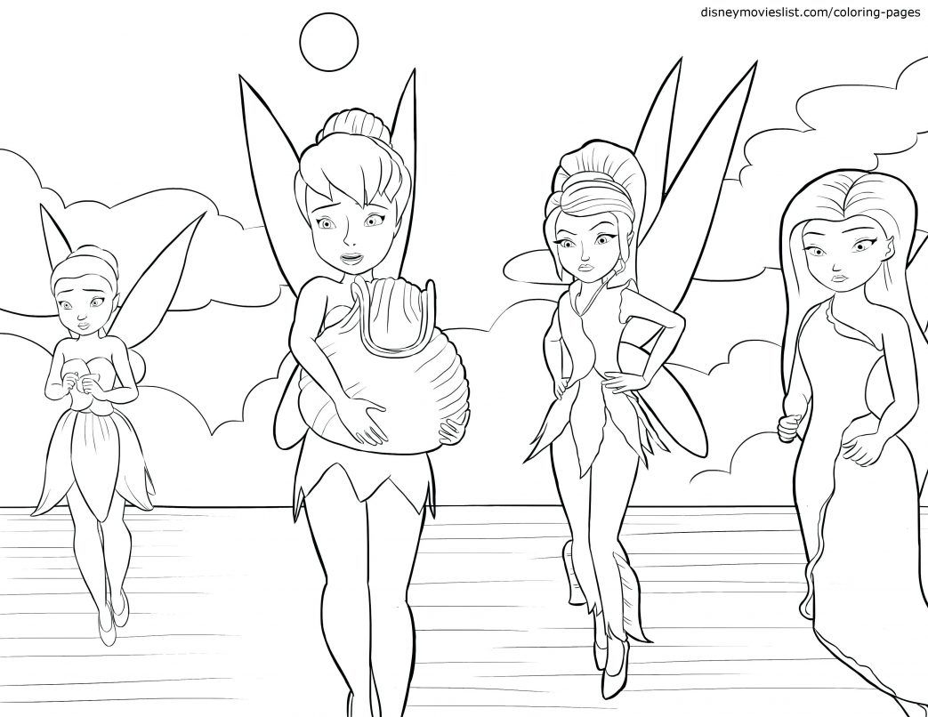 1043x806 Coloring Pages Thanksgiving Free Tinker Bell And The Legend