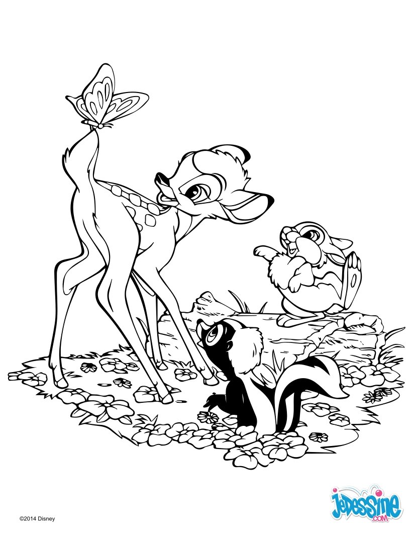 820x1060 Bambi And Friends Coloring Pages