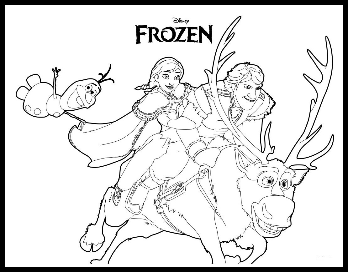 1110x870 Inspiring Printable Frozen Coloring Pages For Kids Best