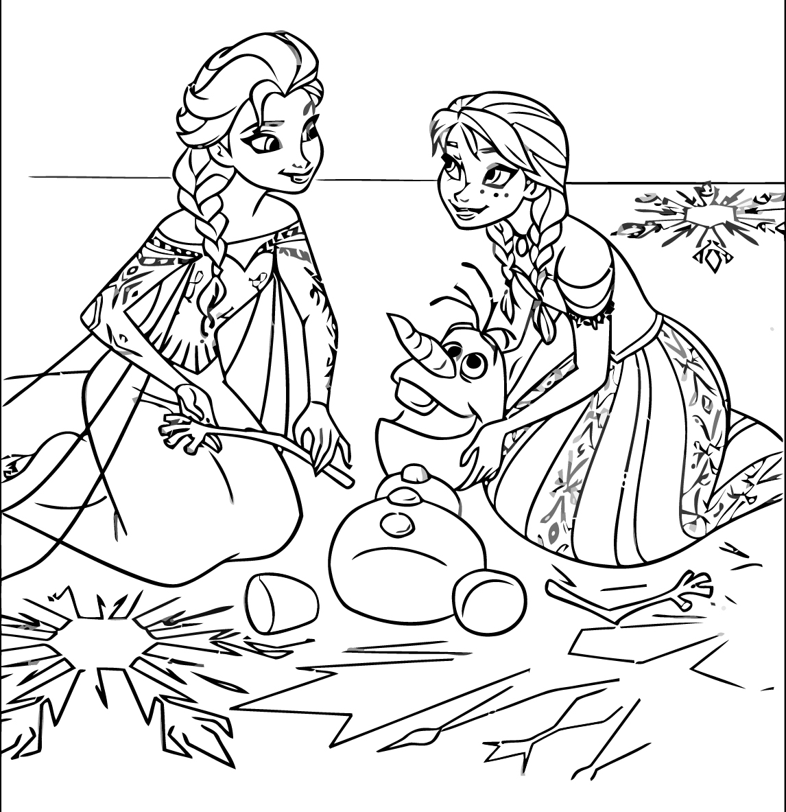 1146x1183 Exploit Anna And Elsa Coloring Pages Online For Girls Frozen Faba