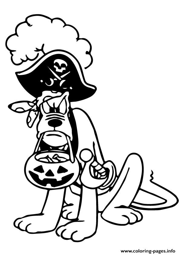 595x842 Disney Pluto The Pirate Nife Disney Halloween Coloring Pages Printable