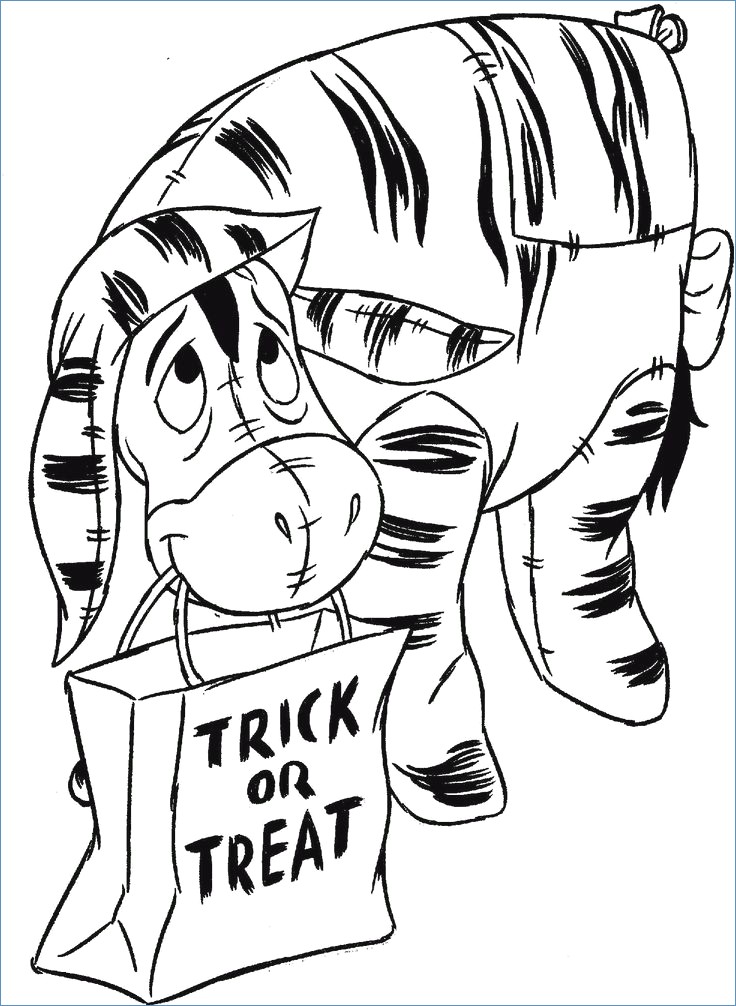 736x1006 Pliglet Scare Tiger Disney Halloween Coloring Pages