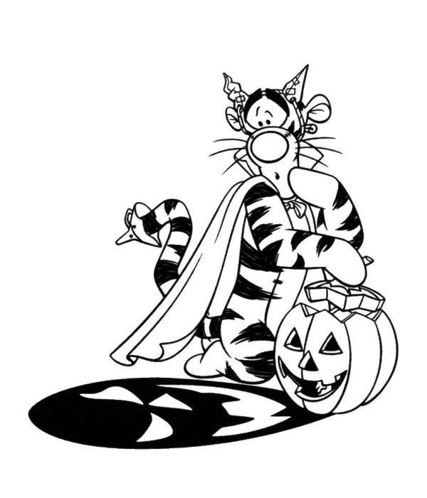 600x700 Tiger Disney Halloween Coloring Pages
