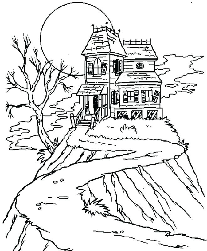 660x800 Haunted Mansion Coloring Pages Haunted Mansion Coloring Sheets