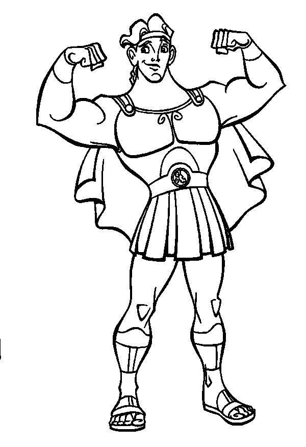 600x876 Hercules Show Off Muscles Hercules Coloring Pages