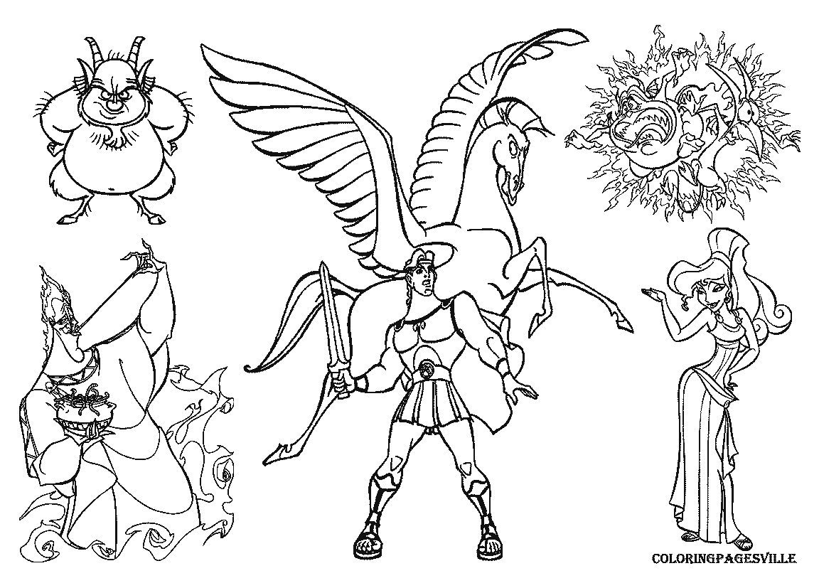1152x827 Disney Hades Coloring Pages Colouring Page Greek God For Kids
