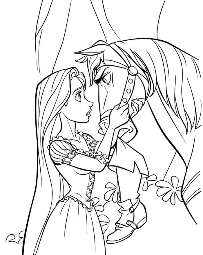 700x878 Princess Rapunzel Stared At Horse Coloring Pages Coloring Sheets