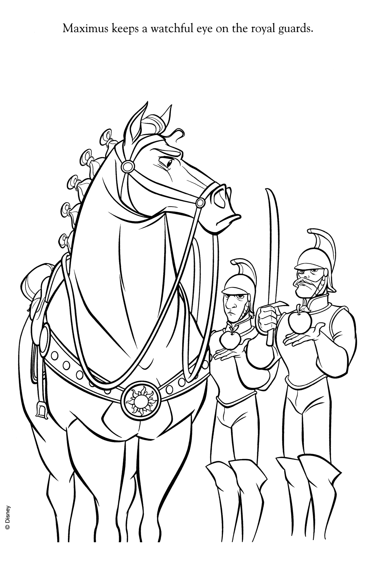 1273x1920 Tangled Maximus Coloring Pages