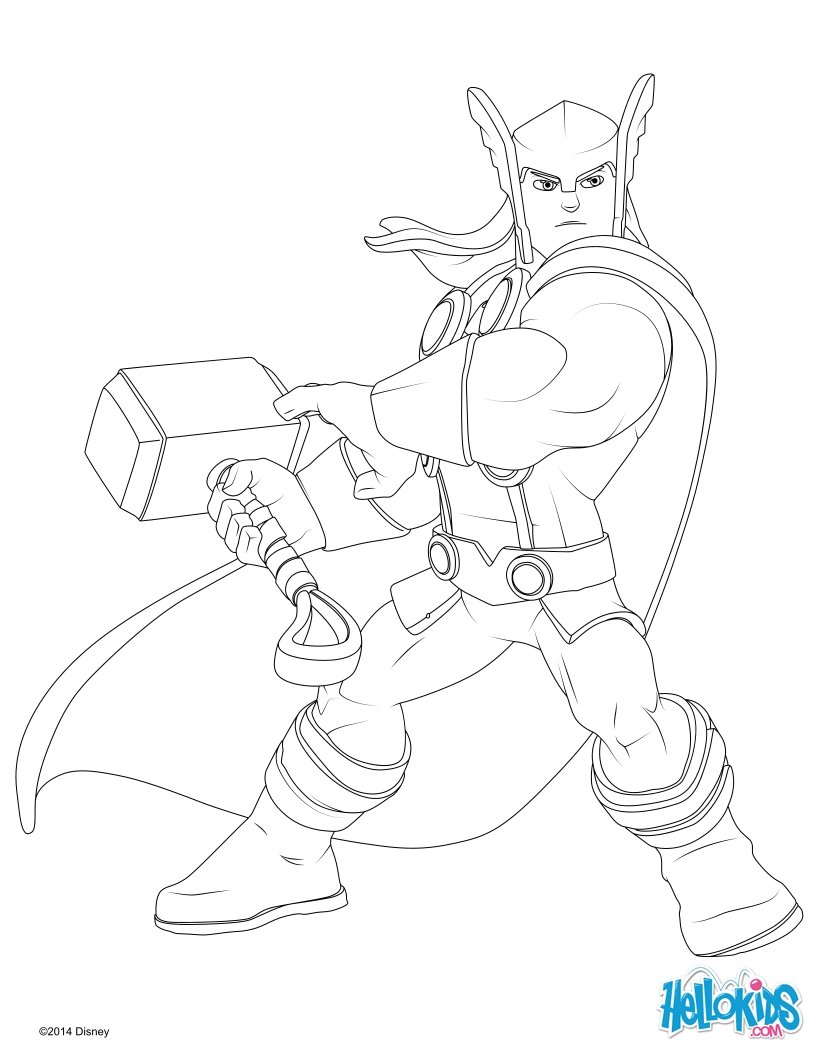 820x1060 Disney Infinity Coloring Page Thor