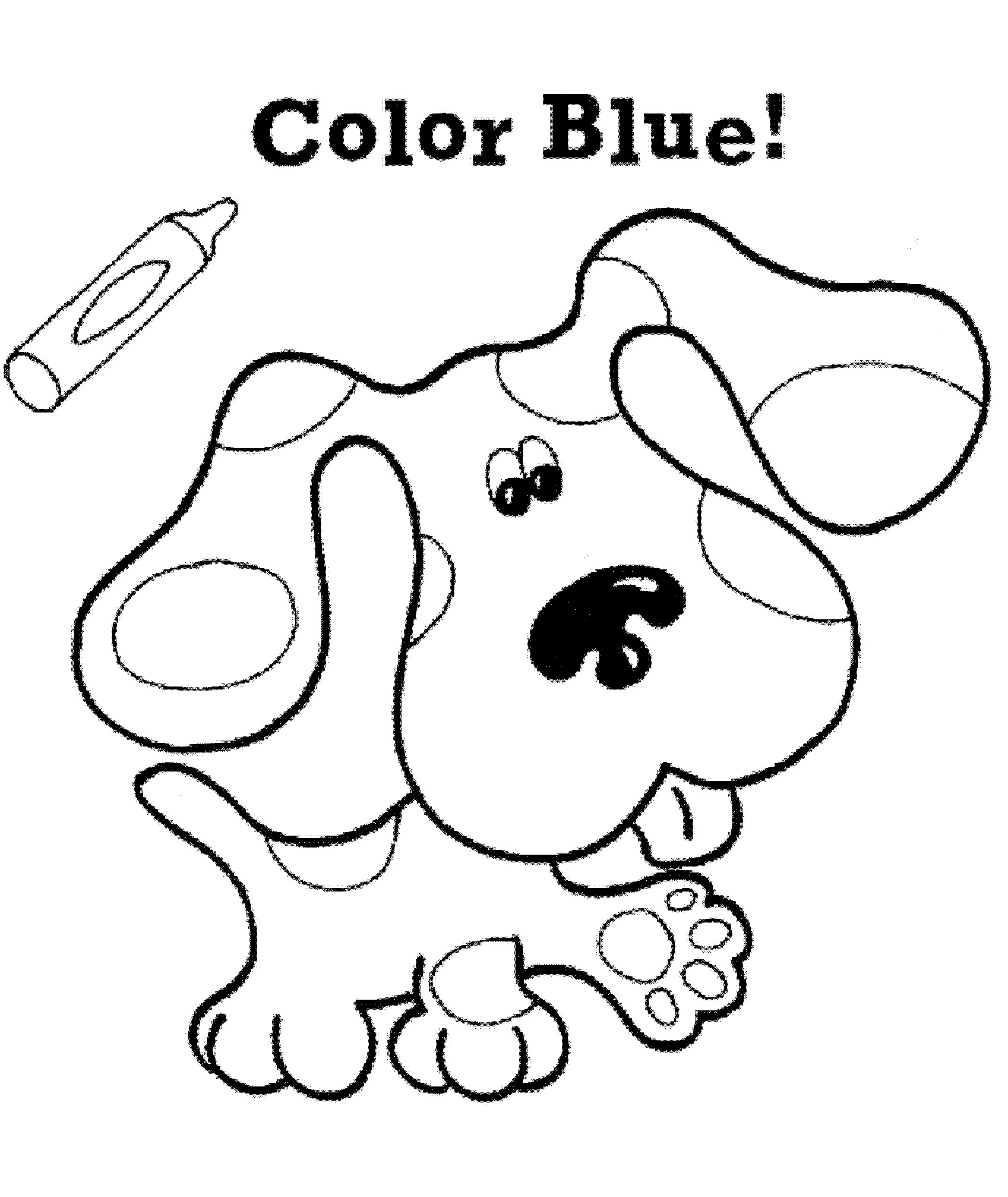 1697x2014 Blues Clues Coloring Pages Blues Clues Coloring Page Coloring