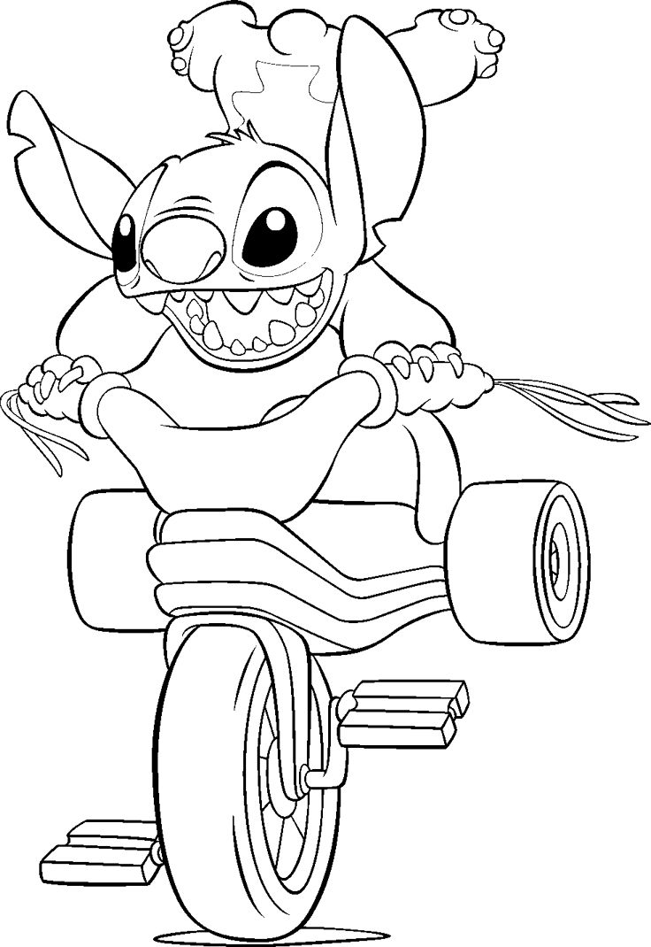 736x1070 Funny Stitch Lilo And Stich Coloring Page For Kids Disney Pages