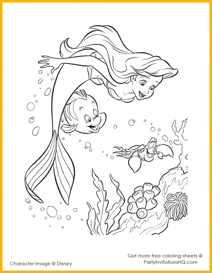 687x884 Disney Little Mermaid Coloring Pages Printable Little Mermaid
