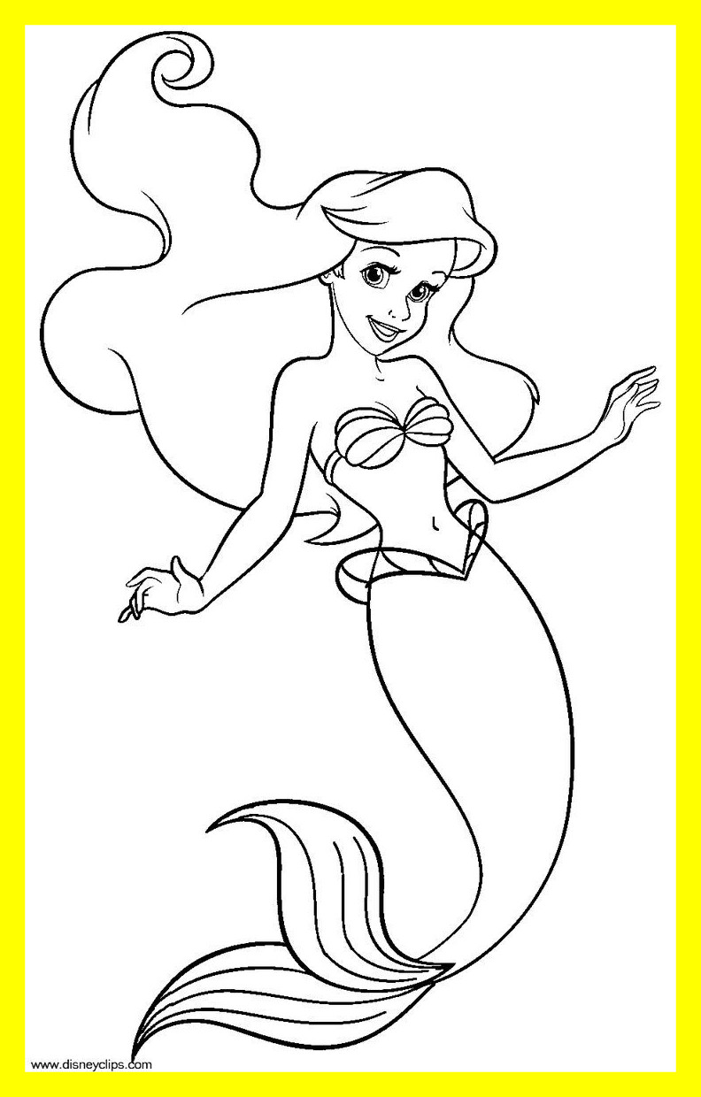 792x1240 Inspiring Ariel Coloring Pages And Friends For Disney Princess
