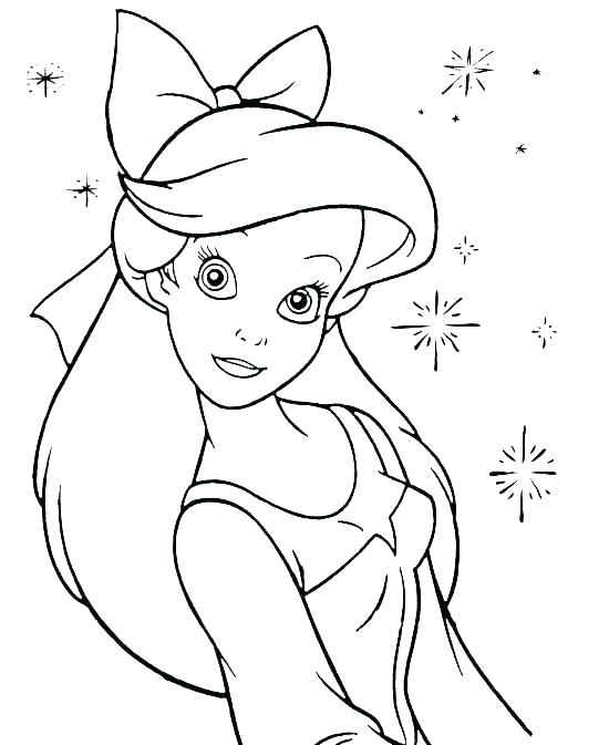 550x673 Princess Ariel Coloring Pages