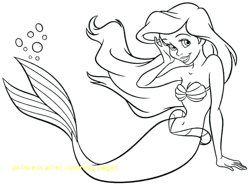807x600 Princess Ariel Coloring Pages