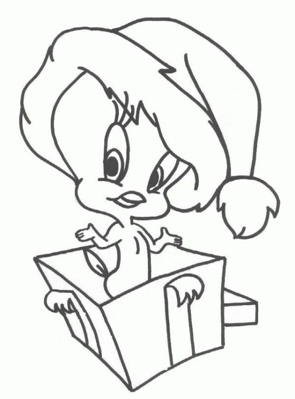 600x813 Tweety Bird Disney Merry Christmas Coloring Page Chrismas Ideas