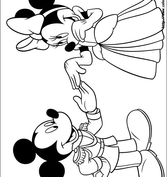 567x600 Mickey And Minnie Coloring Pages Cute Coloring Pages Coloring