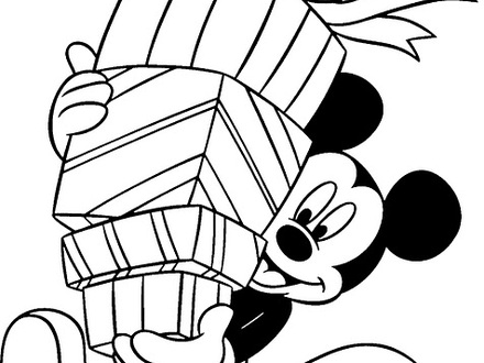 440x330 Christmas Mickey Coloring Pages, Disney Coloring Page Mickey