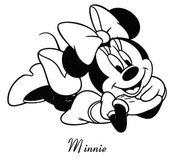 600x559 Disney Minnie Mouse Coloring Pages For Kids