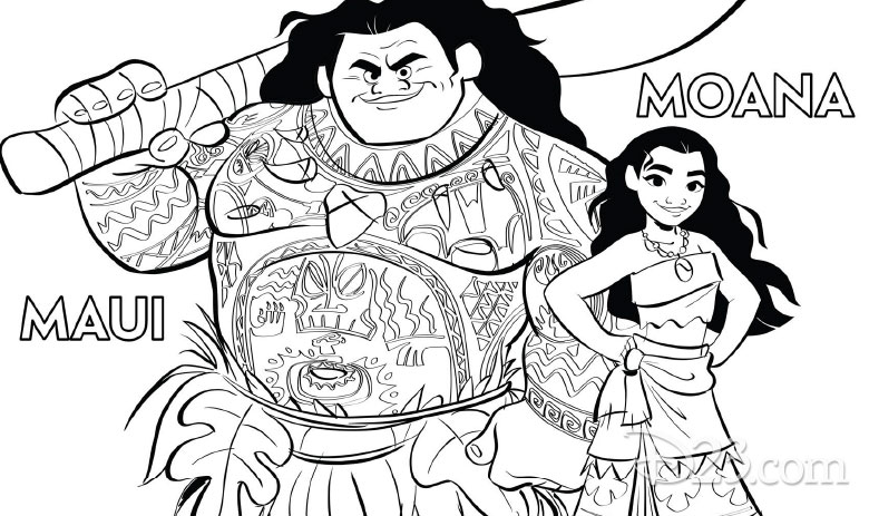 780x463 You'll Love These Printable Moana Coloring Pages