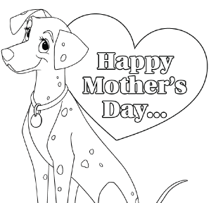 300x288 Mothers Day Coloring Pages Disney Mother's Day Coloring Pages