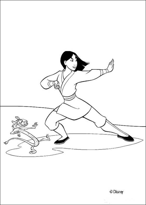 607x850 Mulan Coloring Pages