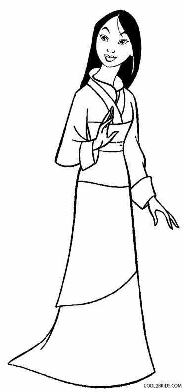374x792 Printable Mulan Coloring Pages For Kids Disney