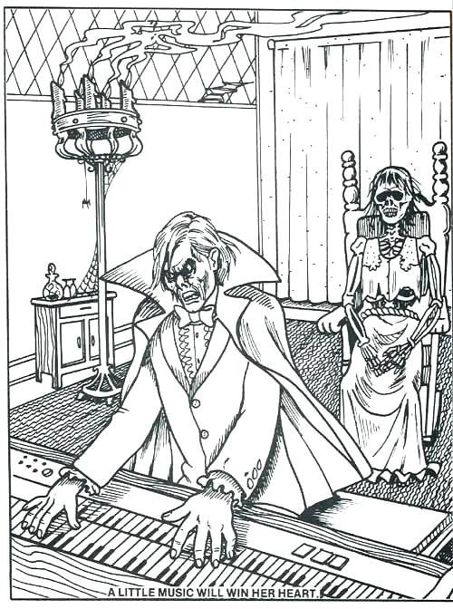 500x672 Disney Haunted Mansion Coloring Pages Of Long Branch Picture