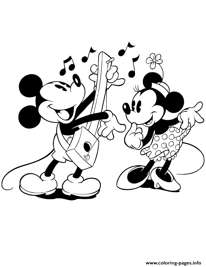 670x867 Mickey Mouse Coloring Pages Pdf Awesome Classic Mickey And Minnie