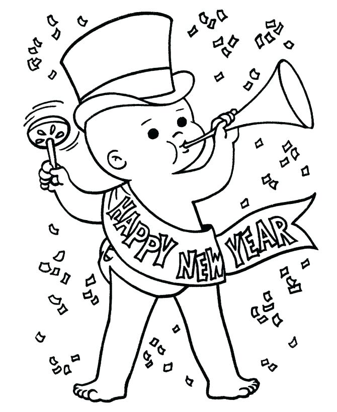 670x820 Unique New Years Coloring Pages For Kids Happy Year Page Eve Free